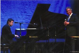 on stage with Steve Tyrell
